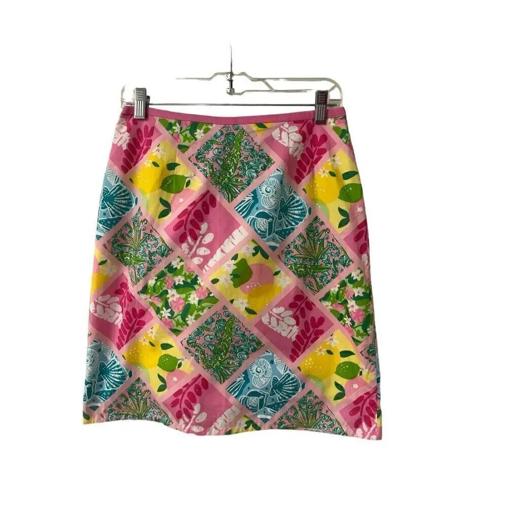 Lilly Pulitzer skirt zip back sz 8